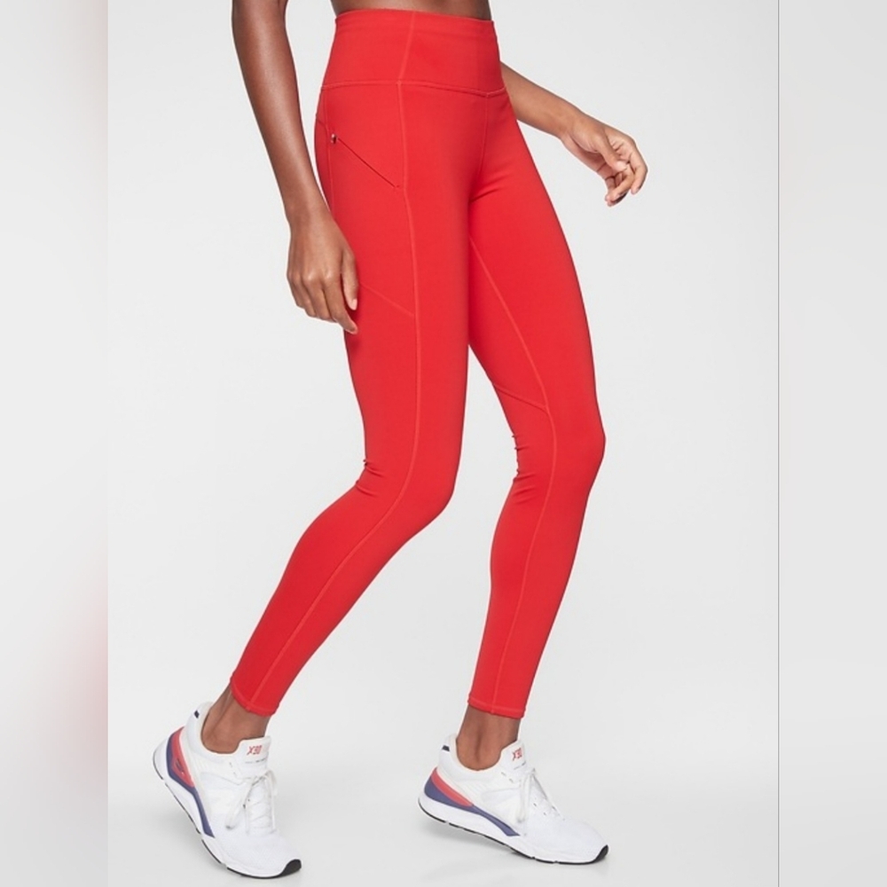 Athleta Contender Tight In‎ Powerlift Radiant Red - Orange Small